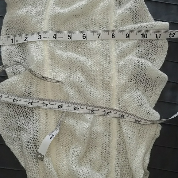 🔸 Metallic Threds🔸️Ivory Scarf - Picture 6 of 7